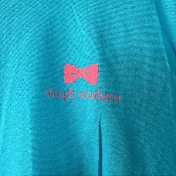 Simply Southern "Shall We Sail Away" Blue Graphic Tee Medium - Picture 2 of 6